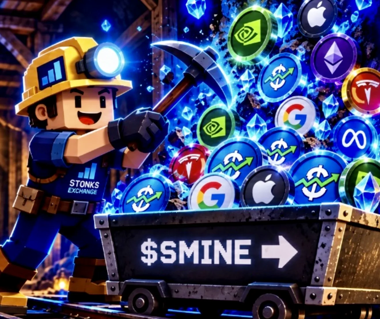 Stonks Miner promotional graphic